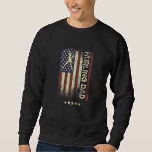 USA American Flag  Hurling Dad  1 Sweatshirt