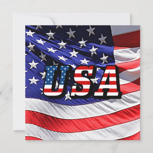 USA _ American Flag Invitation