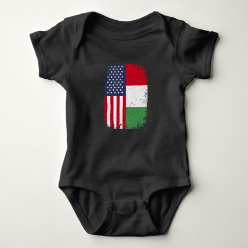 USA American Flag Italy Italian Baby Bodysuit