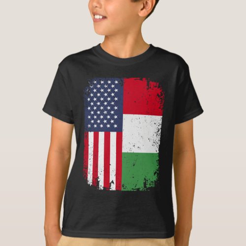 USA American Flag Italy Italian T_Shirt