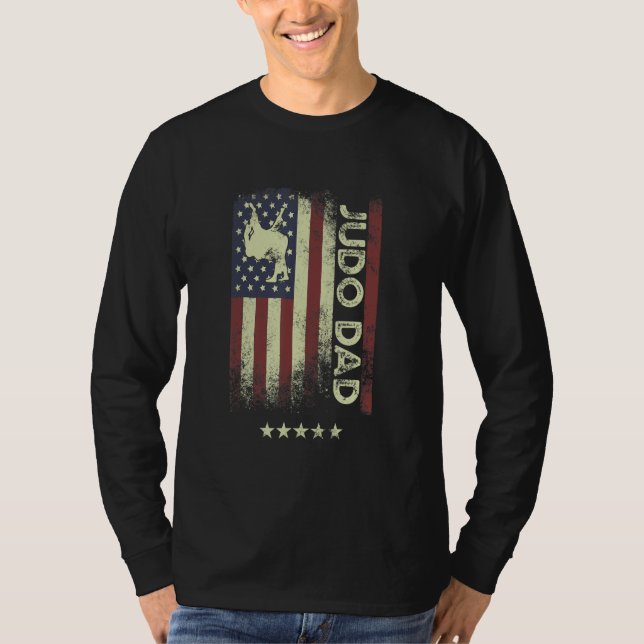 USA American Flag  Judo Dad 1 T-Shirt (Front)