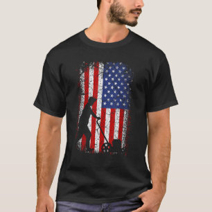 Usa american flag landscapers 4th of july lawn mow T-Shirt