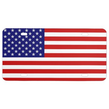 Usa American Flag  License Plate by windyone at Zazzle