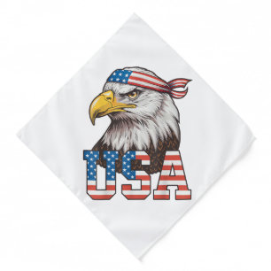 USA American Flag Men Women Kids Bald Eagle Patrio Bandana