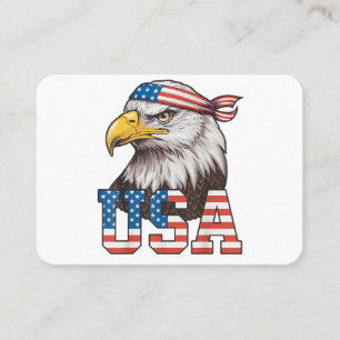 USA American Flag Men Women Kids Bald Eagle Patrio Business Card