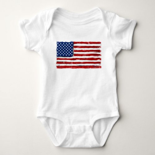 USA American flag military baby shirt one piece