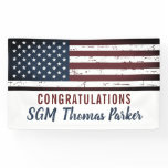 USA American Flag Military Retirement Party Banner