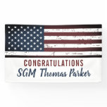 USA American Flag Military Retirement Party Banner USA American Flag Military Retirement Party Banner
