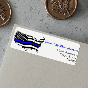 USA American Flag Military Retirement Party Label