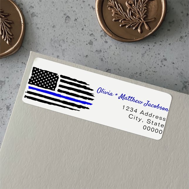 USA American Flag Military Retirement Party Label (Creator Uploaded)