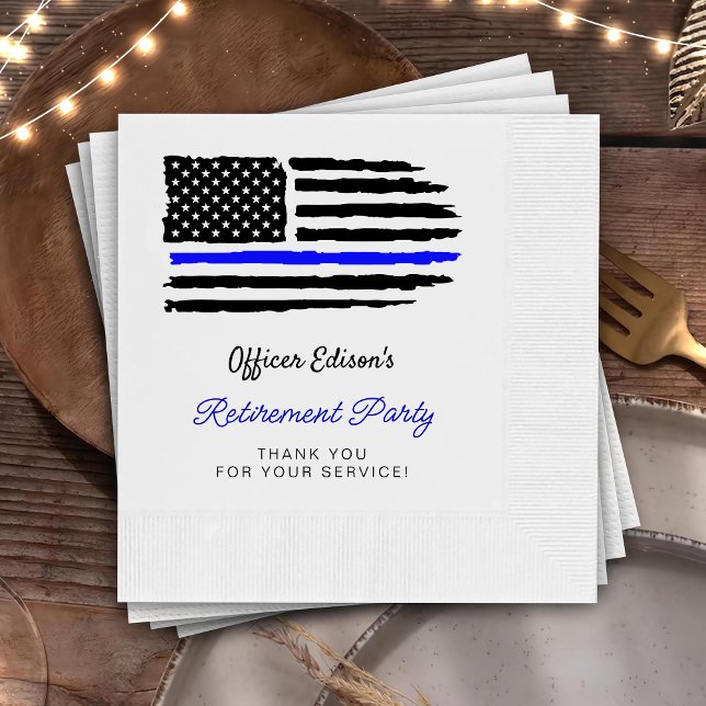 USA American Flag Military Retirement Party Napkins (Creator Uploaded)
