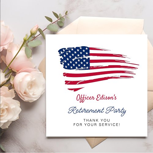 USA American Flag Military Retirement Party