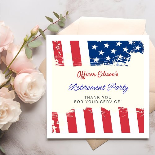 USA American Flag Military Retirement Party