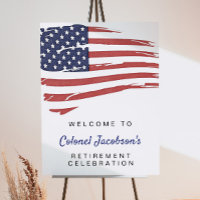 USA American Flag Military Retirement Welcome