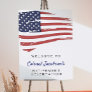 USA American Flag Military Retirement Welcome Poster