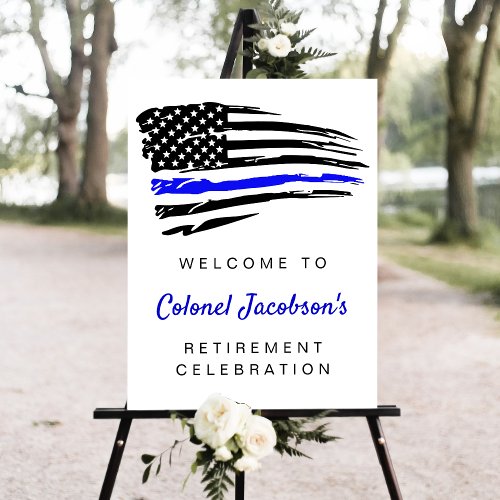 USA American Flag Military Retirement Welcome Sign