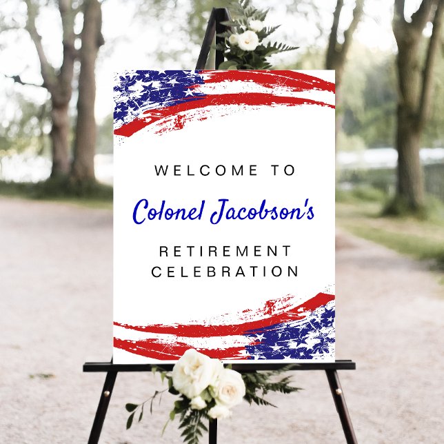 USA American Flag Military Retirement Welcome Sign (Creator Uploaded)