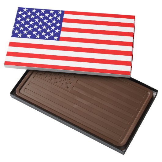 USA American Flag Milk Chocolate Bar (Opened)