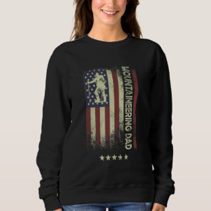 USA American Flag  Mountaineering Dad 1 Sweatshirt