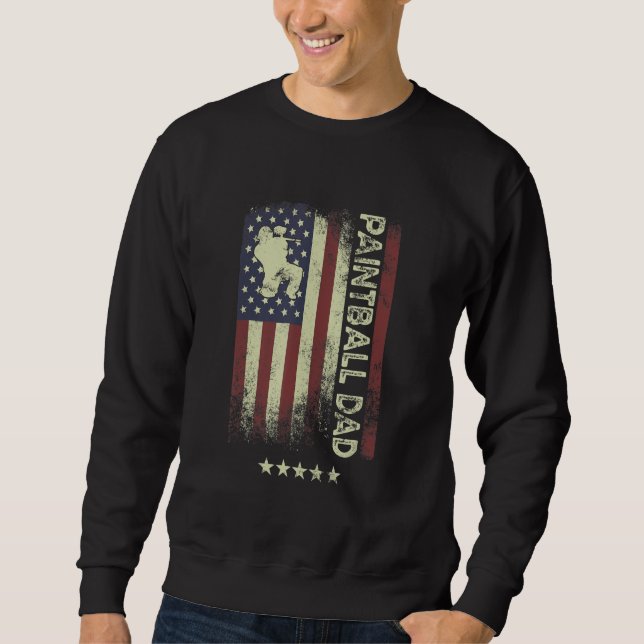USA American Flag  Paintball Dad 1 Sweatshirt (Front)