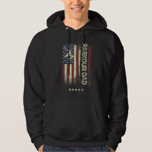 USA American Flag  Parkour Dad 1 Hoodie