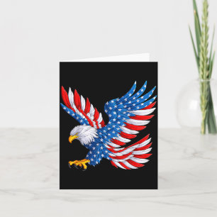 USA American Flag Patriotic 4th of July Bald Eagle Card