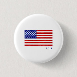 USA American Flag Patriotic Artisan Freedom Button