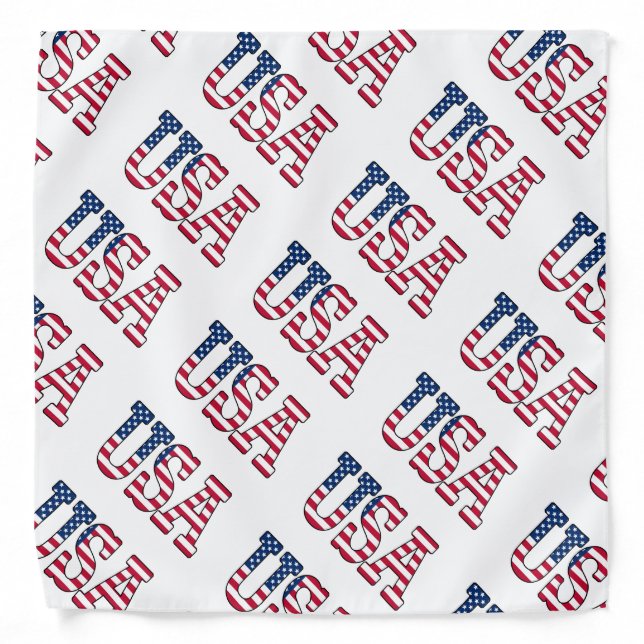 USA American Flag Patriotic Bandana (Front)