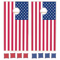 Rustic American Flag Cornhole Game Board, Zazzle