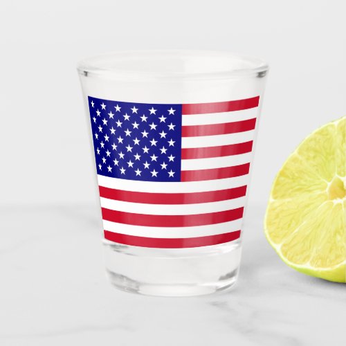 USA American Flag Patriotic Design Shot Glass