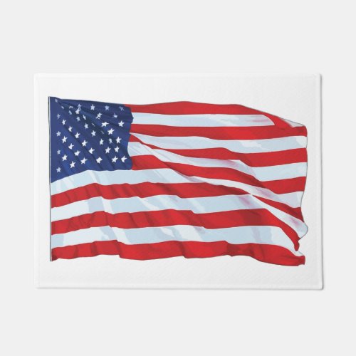 USA American Flag Patriotic Door Mat