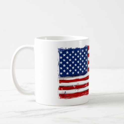 USA American flag patriotic mug art for military