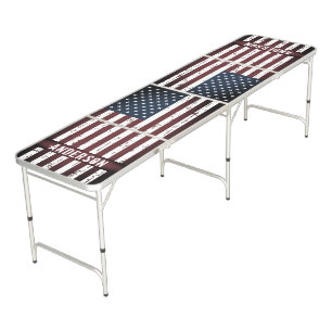 USA American Flag Patriotic Personalized Beer Pong Table