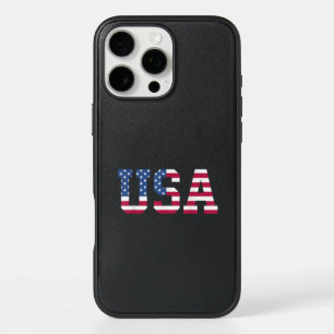 USA American Flag Patriotic Red White Blue Stars & iPhone 16 Pro Max Case