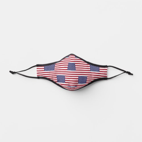 USA American Flag Pattern National Patriotic Day Premium Face Mask