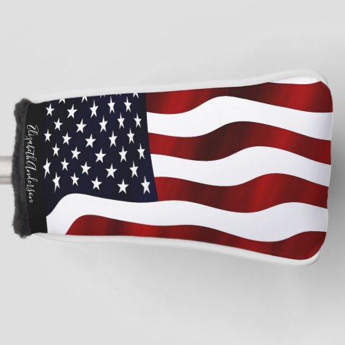 USA American Flag Personalized Golf Head Cover