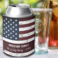 Fourth of July America koozie fits all Slim seltzer cans, regular