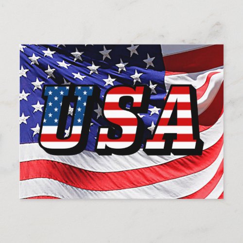 USA _ American Flag Postcard
