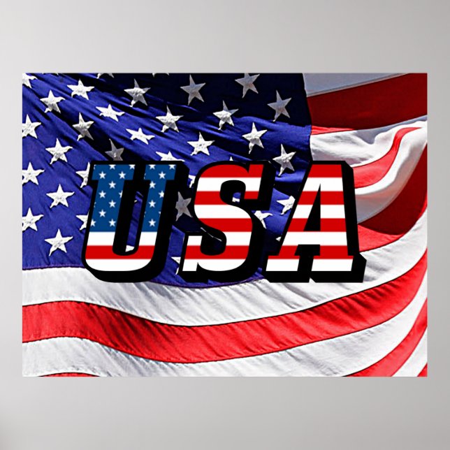 USA - American Flag Poster (Front)