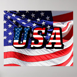 USA - American Flag Poster