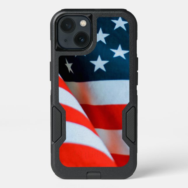 USA American Flag Red White and Blue Otterbox iPhone Case (Back)