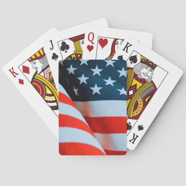 USA American Flag Red White and Blue Poker Cards (Back)