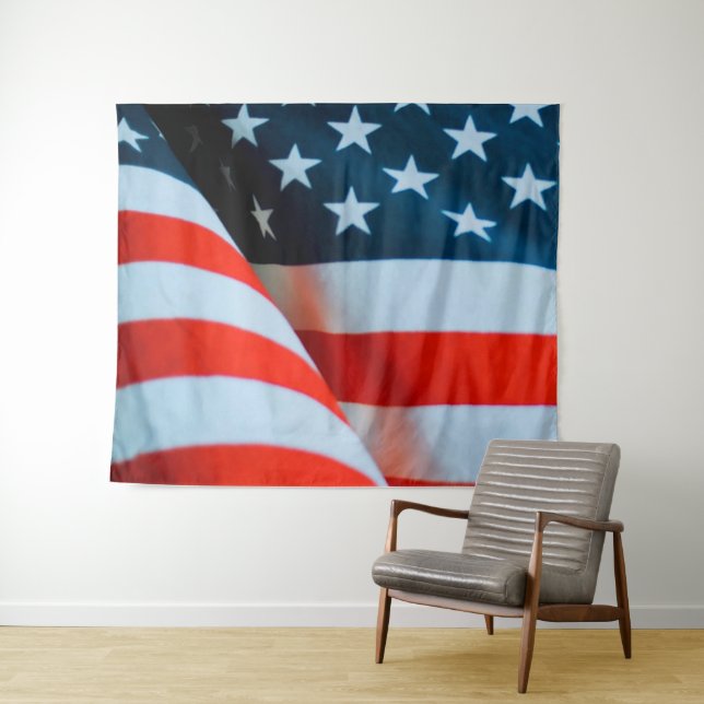 USA American Flag Red White and Blue Tapestry (In Situ (Horizontal))