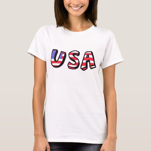 USA American Flag Red White Blue Tank Top (Front)