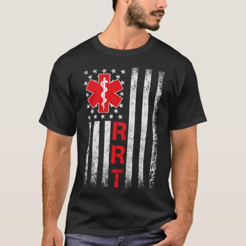 USA American Flag Respiratory Therapist Therapy RR T_Shirt