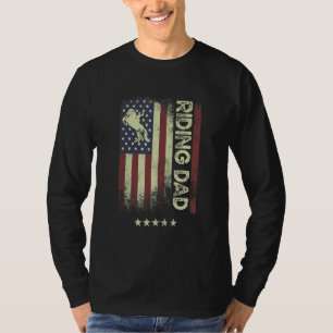 USA American Flag  Riding Dad 1 T-Shirt
