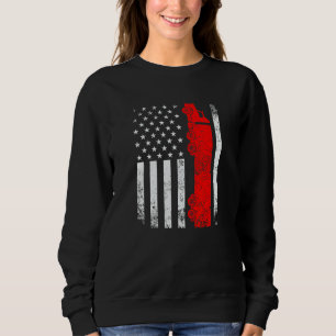 USA American Flag Semi Truck Driver 18 Wheeler Tru Sweatshirt