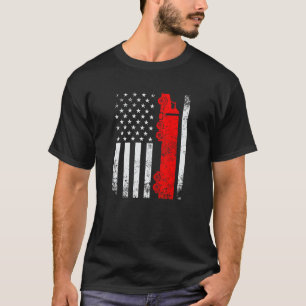 USA American Flag Semi Truck Driver 18 Wheeler Tru T-Shirt