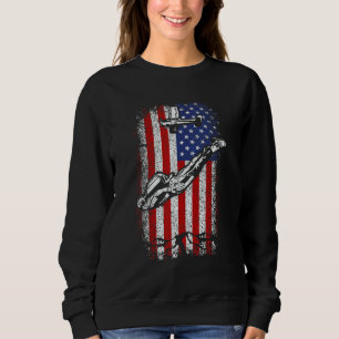 Usa American Flag Skydiving 4th Of July Sweatshirt