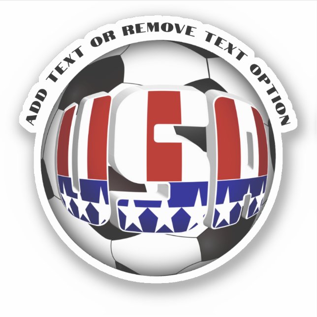 USA American Flag Soccer Ball  Sticker (Front)